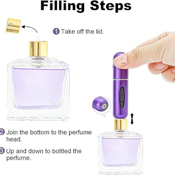 4PCS  Portable Mini Refillable Perfume Atomizer Bottles - Picture 3 of 6